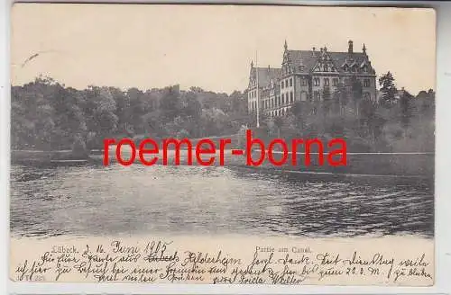 72056 Ak Lübeck Partie am Canal 1905