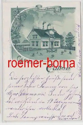 75668 Ak Gruss aus Culten bei Crimmitschau Restaurant "Schweizer Haus" 1903