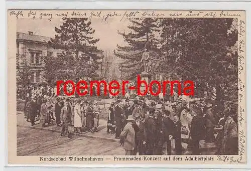 73248 Ak Nordseebad Wilhelmshaven Promenaden Konzert auf dem Adalbertplatz 1927