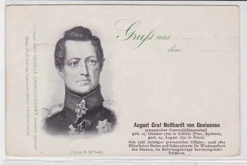 97415 Ak Generalfeldmarschall August Graf Neidhardt von Gneisenau 1897
