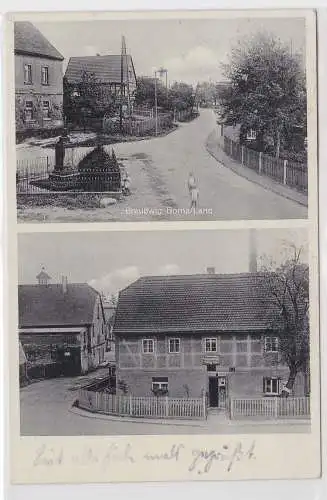 19179 Mehrbild Ak Braußwig Borna Land Gasthof usw. 1942