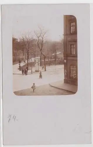 98146 Foto Ak Leipzig Gohlis Eckhaus untere Georgstraße um 1910