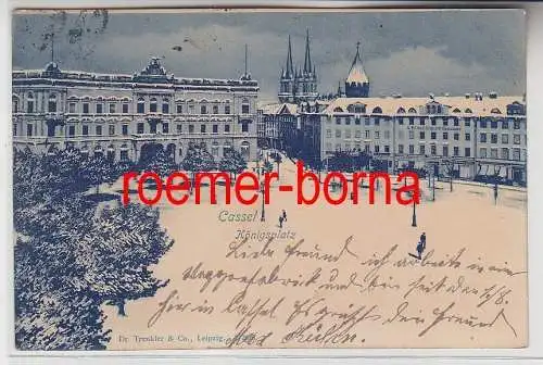 75186 Ak Cassel Königsplatz im Winter 1900