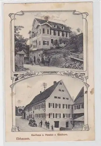 00153 Mehrbild Ak Ebhausen Gasthaus und Pension zum Waldhorn 1911