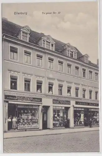 96015 Ak Eilenburg Torgauer Strasse 37 mit Geschäften um 1920