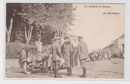 95621 Ak Der Kronprinz im Auto in Romagne sous Montraucon um 1915
