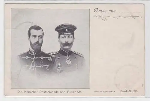79232 Ak Die Herrscher Deutschlands und Russland 1897