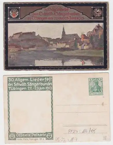 40043 DR Ganzsachen Postkarte PP27/C186/01 30.Liederfest S.B.Tübingen 1913