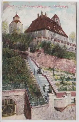 96233 Ak Eilenburg Schlossaufgang vom Fürstenberg 1910