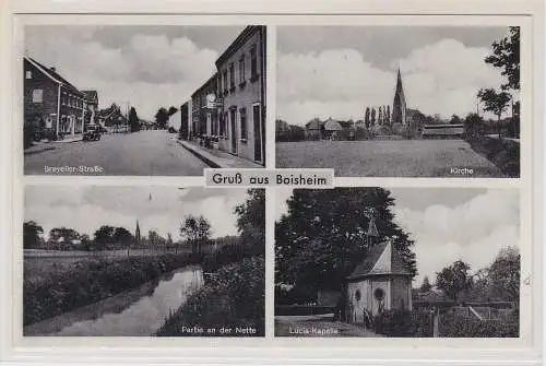 00981 AK Gruß aus Boisheim  Breyeller-Straße, Partie an der Nette, Lucia-Kapelle