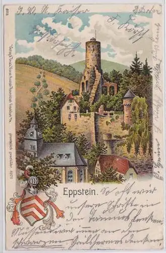 67909 Wappen Ak Lithographie Eppstein 1903