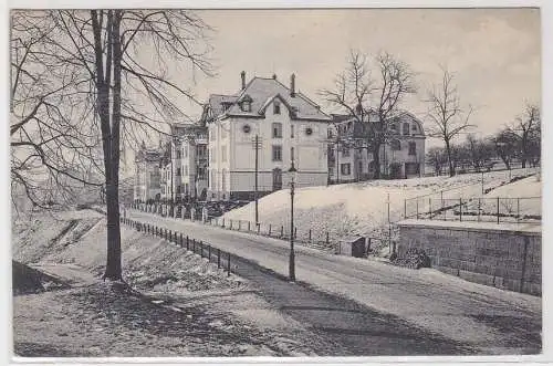 53430 AK Teufen (Schweiz) - Strassenpartie im Winter mit Stadtvilla 1909