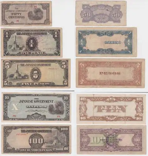 5 Banknote Philippinen The Japanese Governement 1942(154549)