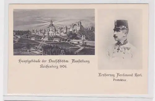 908612 Ak Hauptgebäude der deutschböhm. Ausstellung Reichenberg 1906