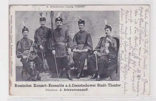 907988 Ak Russisches Konzert-Ensemble a.d. Czenstochower Stadt-Theater 1905