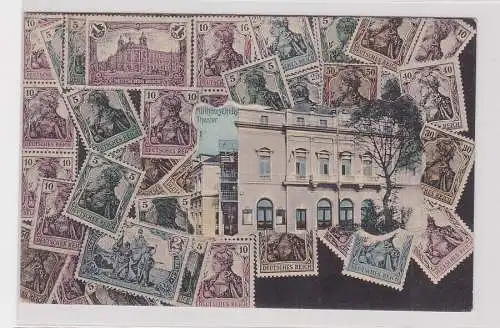 907990 Briefmarken Ak Mühlhausen im Elsass - Theater um 1915