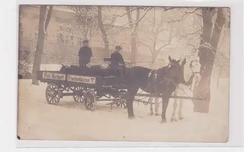 903782 Foto Ak Paul Herbert Frankenhausen - Pferdekutsche beladen mit Holz 1925