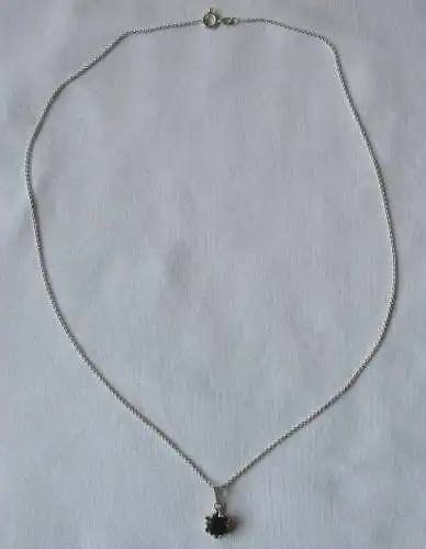 elegante 925er Sterling Silber Halskette mit Anhänger in Blütenform (112572)