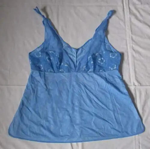 DDR Dessous Flatterhemd +Slip blau Spitze Dederon Gr. m94 Elegantwäsche (158197)