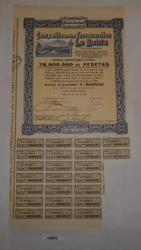 500 Pesetas Aktie Compañía de los Ferrocarriles de la Robla Bilbao 1959 (128822)