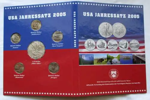 Kursmünzen Jahressatz USA 2005 bankfrisch in Originalverpackung (109123)