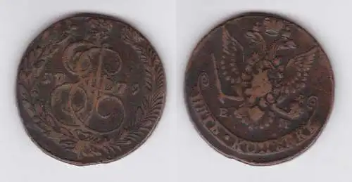 5 Kopeke Kupfer Münze Russland 1779 Katharina II. (142742)