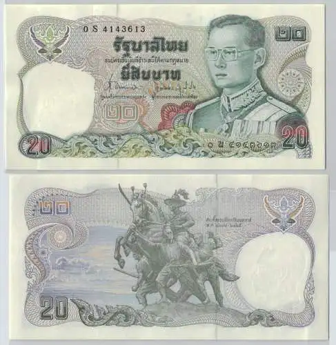 20 Baht Banknote Thailand (1981) Pick 88 kassenfrisch (113713)