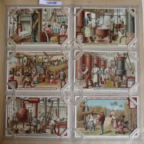 A125159 Liebigbilder Serie Nr. 480 Die Zuckerfabrikation 1900