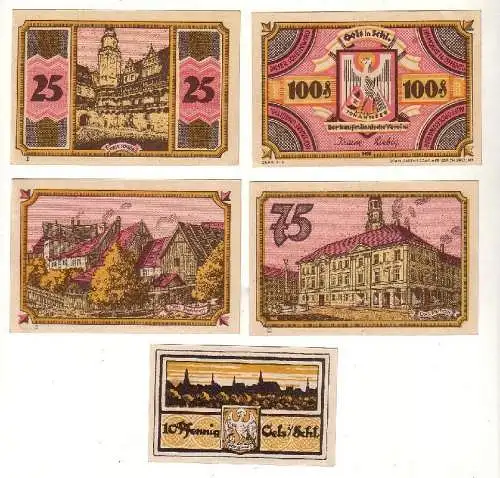 5 Banknoten Notgeld Kaufmännischer Verein Oels ohne Jahr (116765)