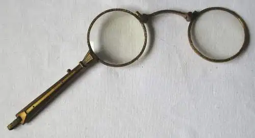 Antikes Lorgnette / Lorgnon, Klappbrille im Jugendstil um 1900 (109449)