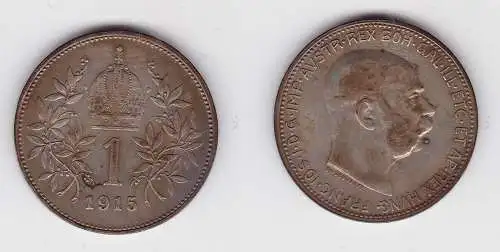 1 Krone Silber Münze Österreich 1915 (133794)