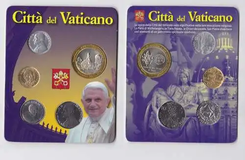 Kursmünzsatz KMS Vatikan 5 Münzen 10 bis 100 Lira  (133696)