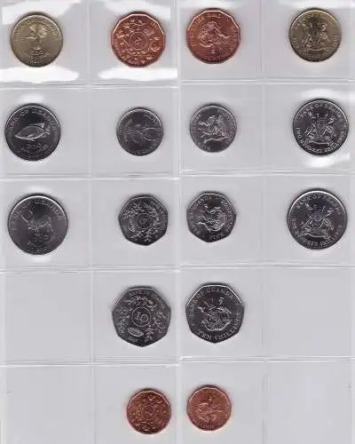 Kursmünzsatz KMS Uganda mit 8 Münzen in Stempelglanz (133726)