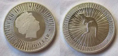 1 Dollar Silber Münze Australien Kangaroo Kängeruh 2017 1 Unze Ag  (119112)