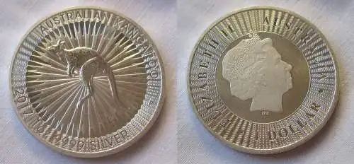 1 Dollar Silber Münze Australien Kangaroo Kängeruh 2017 1 Unze Ag  (118736)
