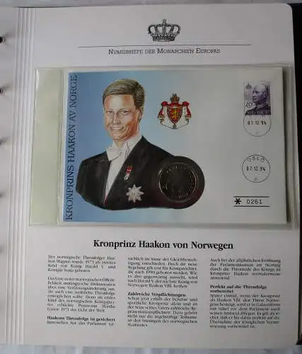 Schöner Numisbrief Norwegen mit 5 Kronen Münze 1994 (116851)