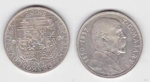 20 Kronen Silber Münze Tschechoslowakei Masaryk 1937 (142168)