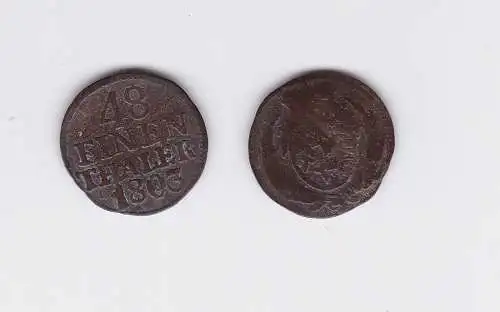 1/48 Taler Silber Münze Sachsen 1803 (109940)