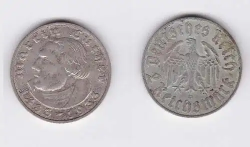 2 Mark Silber Münze Martin Luther 1933 D Jäger 352 (117257)