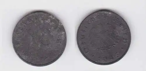 10 Reichspfennig Zink Münze 3.Reich 1945 F Jäger 375 (130755)