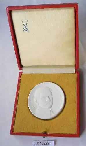DDR Porzellan Medaille Karl Landsteiner 1868-1943 Deutsches Rotes Kreuz (113222)
