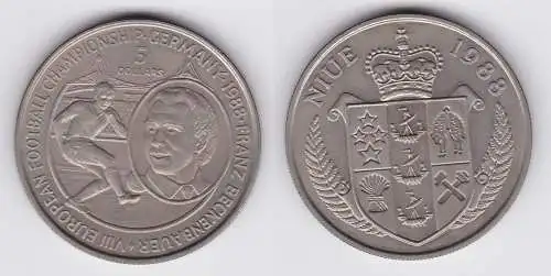 5 Dollar Nickel Münze Niue 1988 Franz Beckenbauer (117074)