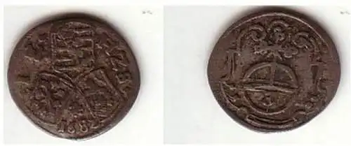 3 Pfennige Billon Münze Sachsen Alt Weimar 1862 (BN8318)