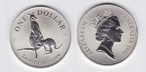 1 Dollar Silber Münze Australien Rotes Riesen Känguru 1996 1 Unze Ag (131460)
