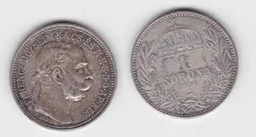 1 Krone Silber Münze Ungarn 1914 (115060)