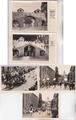 19589 / 5 große original  Fotos Meerane 800-Jahr-Feier 1974