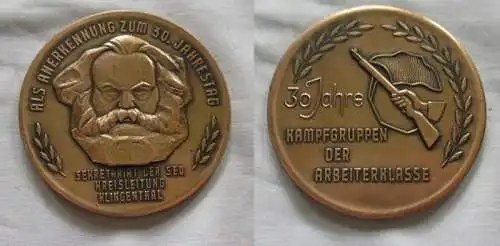 DDR Medaille 30 Jahre Kampfgruppen der Arbeiterklasse SED Klingenthal (151571)