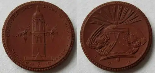 10 Mark Porzellan Münze Meissen 1921 Tönendes Erz Liebe beschert's (139703)