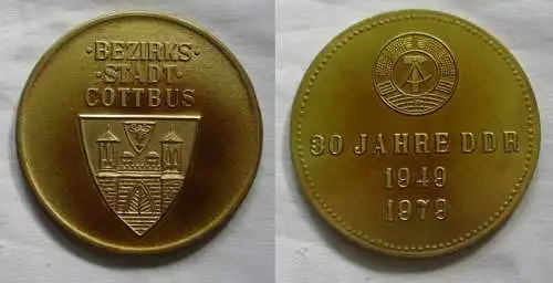 DDR Medaille Bezirksstadt Cottbus - 30 Jahre DDR 1949 - 1979 (151471)