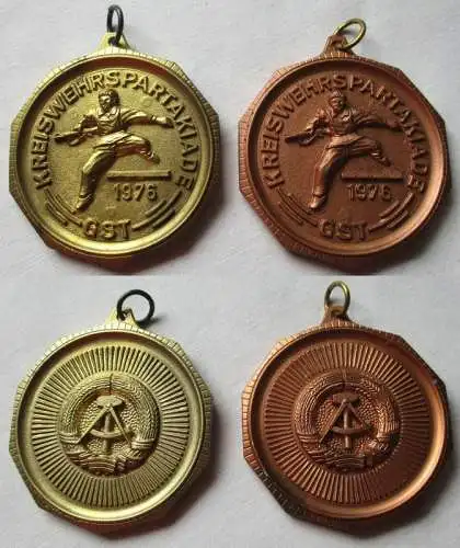 2 DDR Medaillen GST Sport & Technik Kreiswehrspartakiade 1976 (120044)